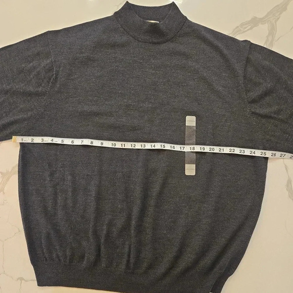New Pronto-Uomo Merino Wool Long Sleeve Knit Sweater Gray Mens Size XXL - Picture 4 of 9